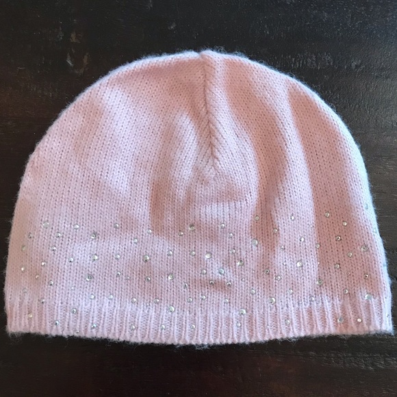Accessories - NWOT Pink Rhinestone Knit Hat